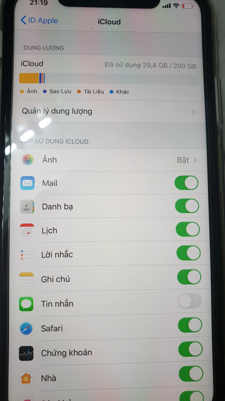 Xử lý Icloud đầy ?