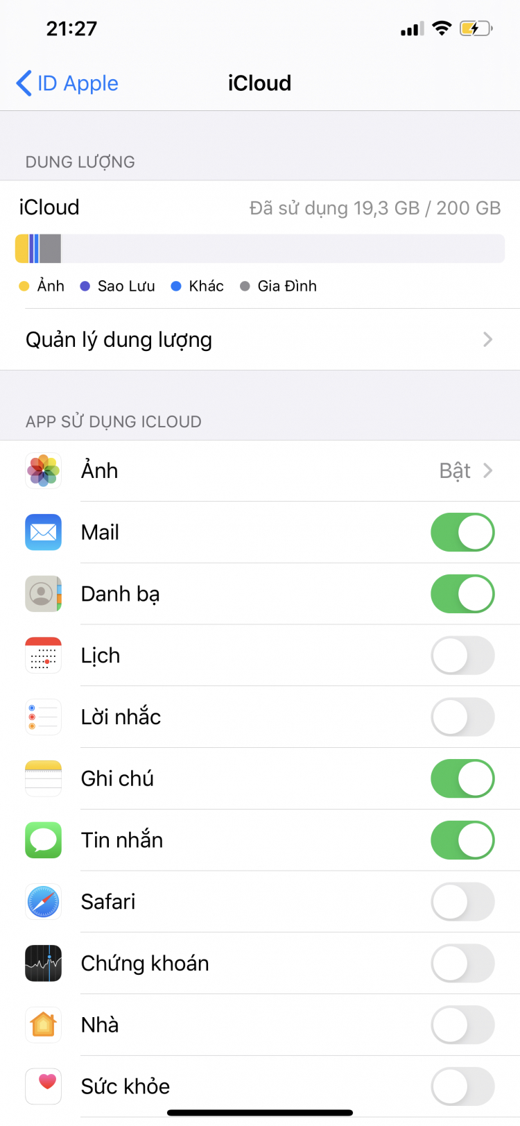 Xử lý Icloud đầy ?