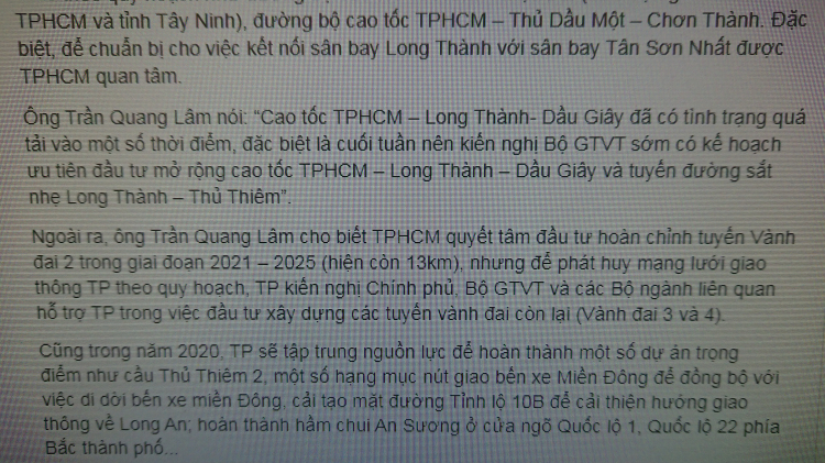 Các dự án gần sân bay Long Thành