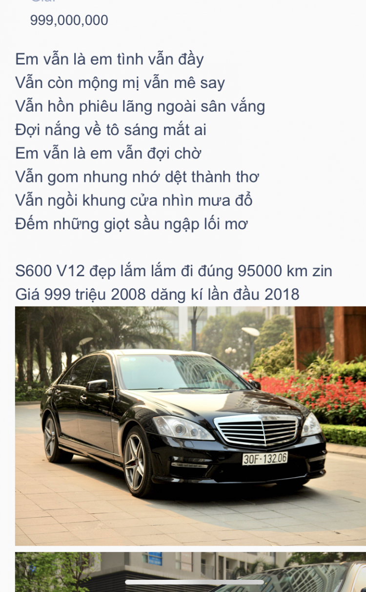 S600 V12 BITUBOR 999 Triệu đồng