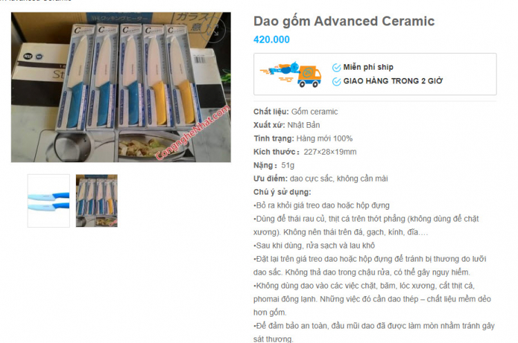 Dao Ceramic Nhật