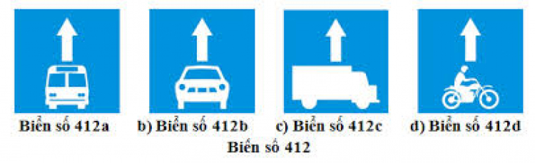 LỖI VI PHẠM KHI KHÔNG THEO BIỂN BÁO 411 & 412