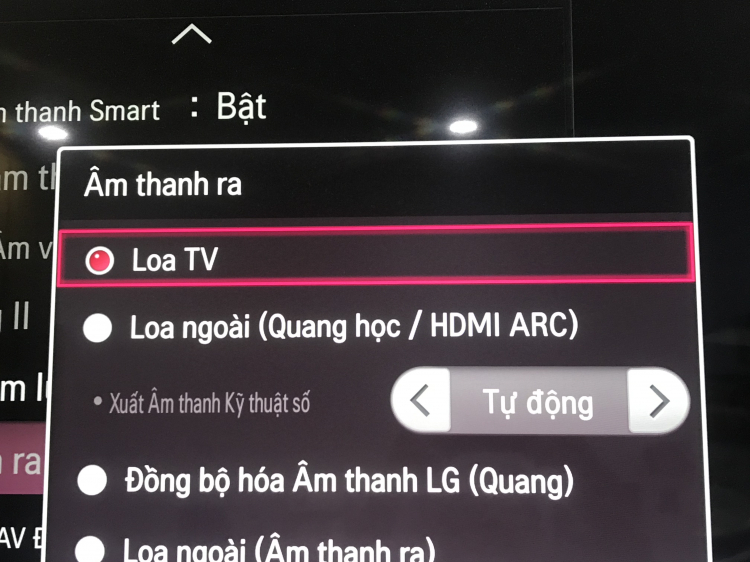 TV LG lấy âm thanh từ HDMI ARC TV LG lấy âm thanh từ HDMI ARC