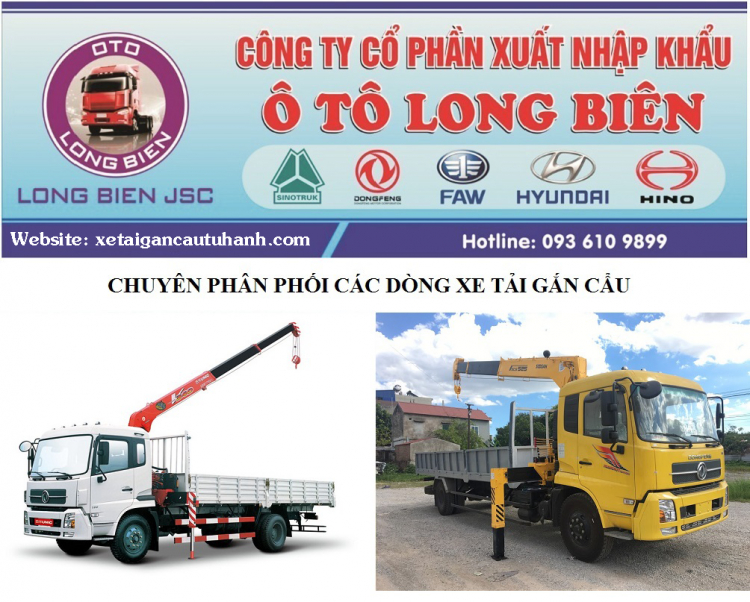 Bán xe tải Dongfeng B180 gắn cẩu Soosan 5 tấn giá rẻ