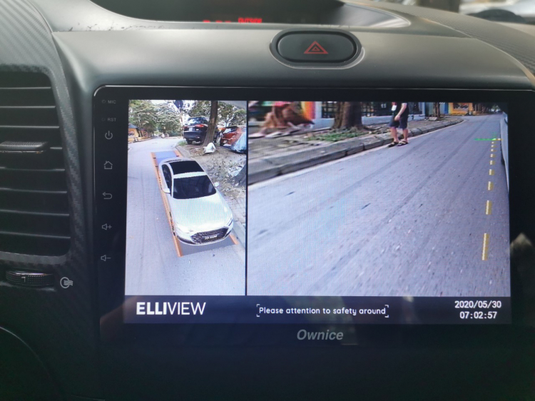 Review camera 360 Elliview V4 được lắp trên xe Kia K3 cùng đầu Android Ownice C960