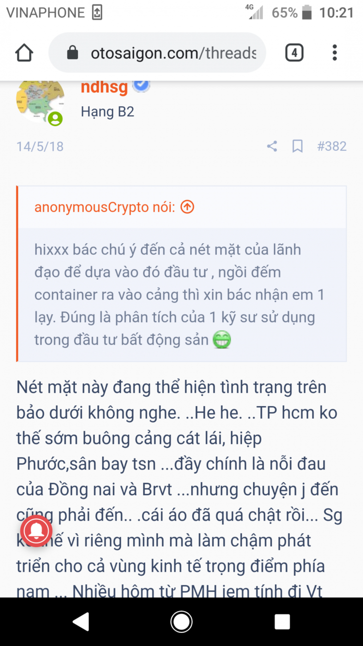 Dự đoán khu vực phát triển mạnh trong 10 năm tới ????