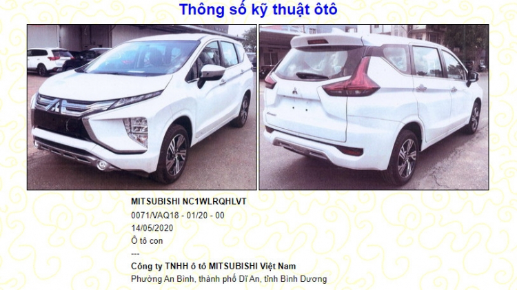 Lộ diện Mitsubishi Xpander 2020 lắp ráp tại Việt Nam, sớm bán ra trong thời gian tới