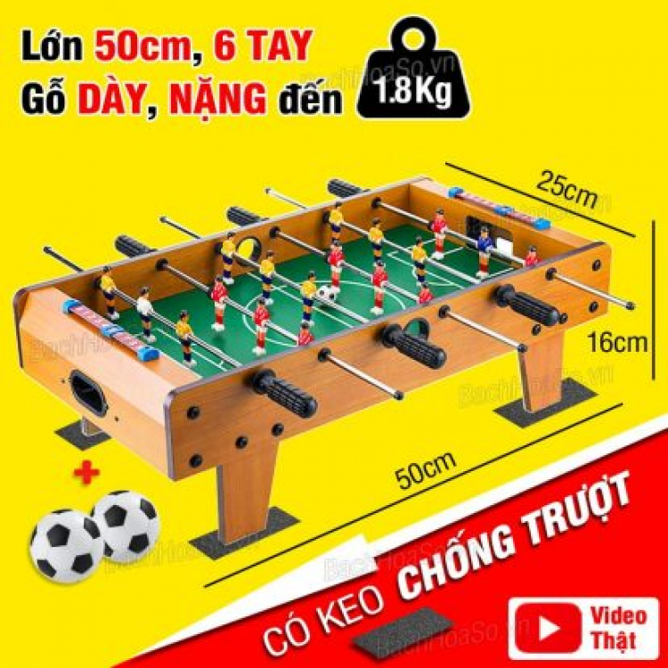 Bàn bi lắc mini cho bé và ba mẹ - Bàn 6 tay, cả nhỏ và lớn