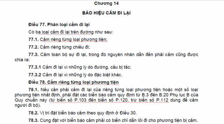 Biển P.115 và lỗi đi vào đường cấm