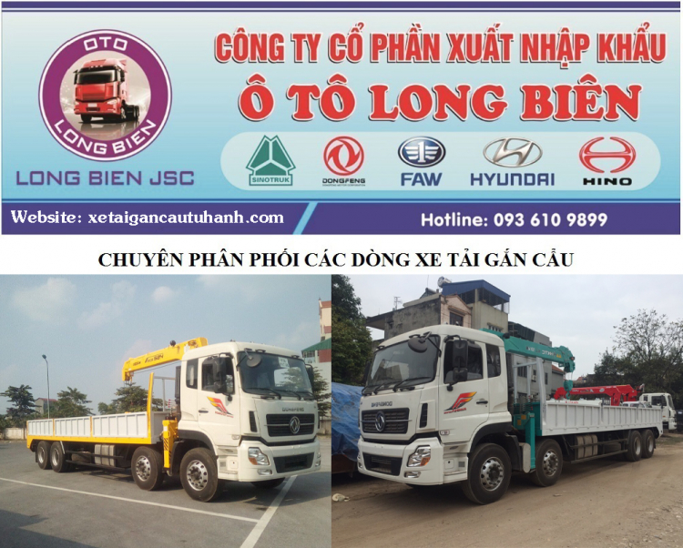 Bán xe tải Dongfeng 4 chân gắn cẩu 5 tấn giá rẻ