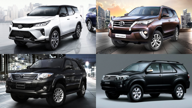 Nhìn lại các thế hệ Toyota Fortuner từ trước đến nay tại Việt Nam