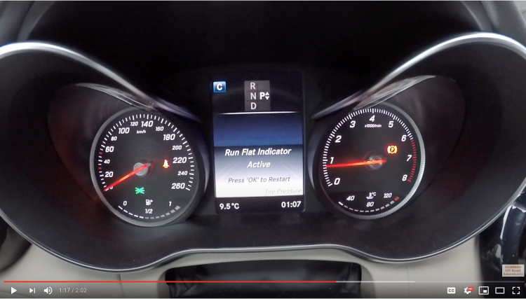 Cách xử lý lỗi "Check tire pressure monitor" trên Mercedes C300