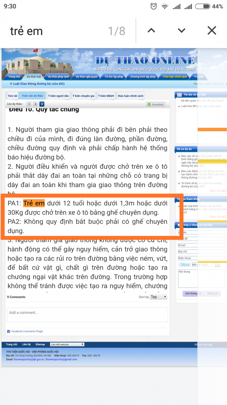 Dự thảo: Trẻ em dưới 13 tuổi đi xe hơi phải có ghế chuyên dụng