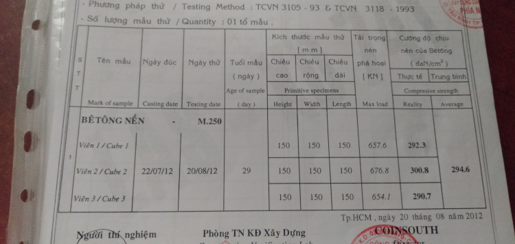 Sao bê tông xe bồn phải lấy mẫu, còn bê tông trộn TML thì không lấy mẫu...?