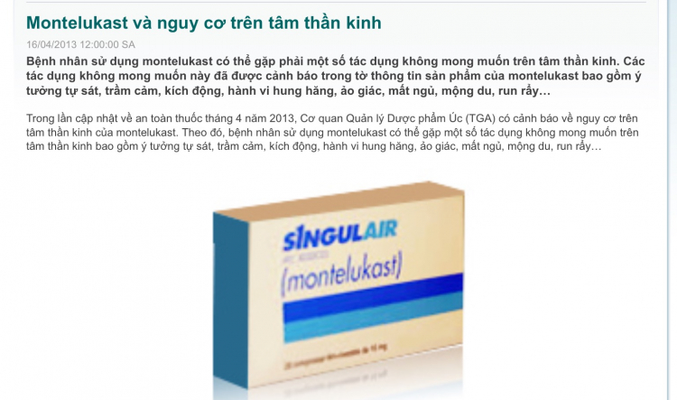 Thuốc trị viêm mũi dị ứng và viêm xoang Thuốc trị viêm mũi dị ứng và viêm xoang
