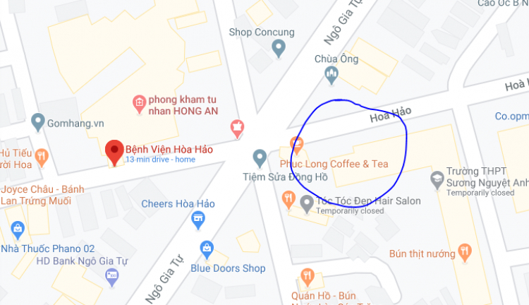 Chỗ gởi xe bệnh viện Hoà Hảo TP.HCM