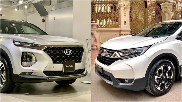 Nhờ anh em tư vấn nên chọn Honda CRV hay Hyundai SantaFe?