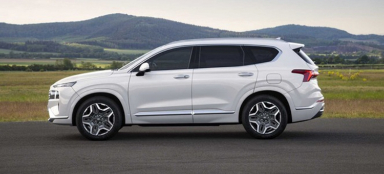 Ảnh thực tế Hyundai Santa Fe 2021 lăn bánh trên đường phố Ảnh thực tế Hyundai Santa Fe 2021 lăn bánh trên đường phố