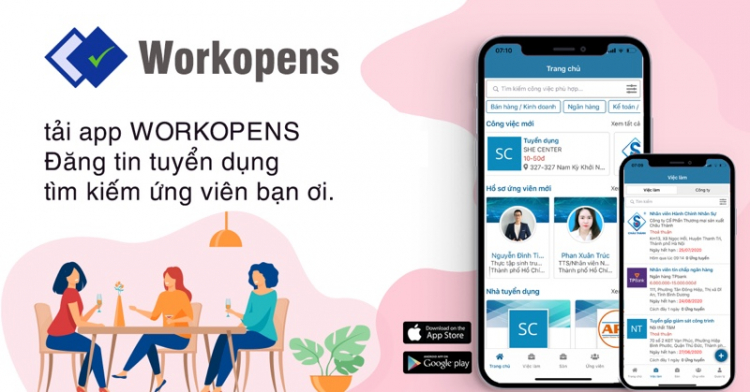 Workopens - mobile app tuyển dụng & tìm việc