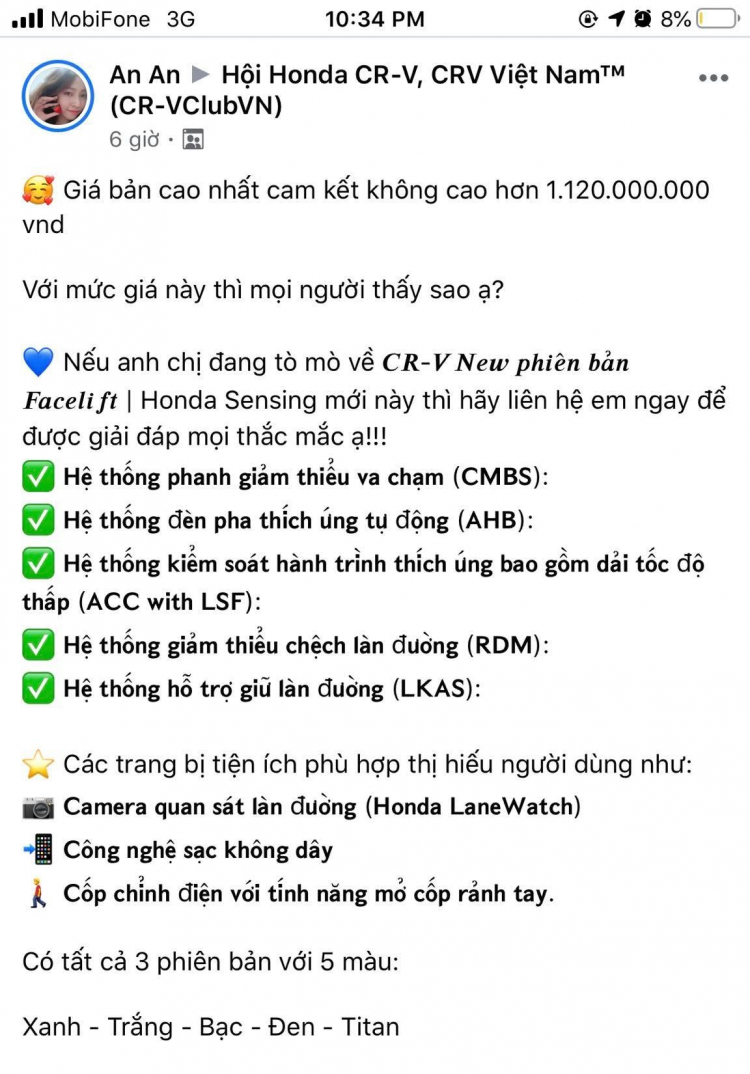 Honda CR-V 2020 bản full có giá dự kiến không quá 1,1 tỷ đồng, quyết làm khó Mazda CX-5? Honda CR-V 2020 bản full có giá dự kiến không quá 1,1 tỷ đồng, quyết làm khó Mazda CX-5?
