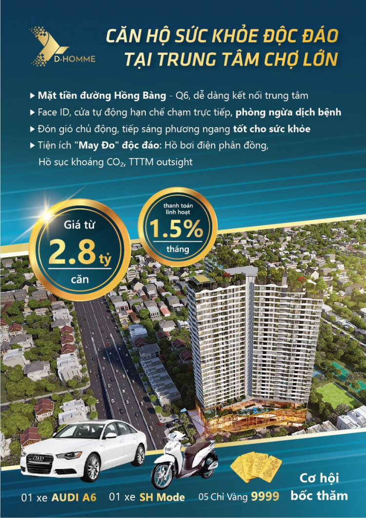 Căn hộ cao cấp D-Homme, mặt tiền Hồng Bàng - Chợ Lớn Căn hộ cao cấp D-Homme, mặt tiền Hồng Bàng - Chợ Lớn
