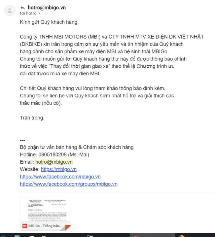 Xe điện MBI Go & Sự thật không như quảng cáo. Xe điện MBI Go & Sự thật không như quảng cáo.