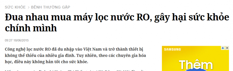 Mua máy lọc nước uống ngay RO: Karofi, sun house, kangaroo...???