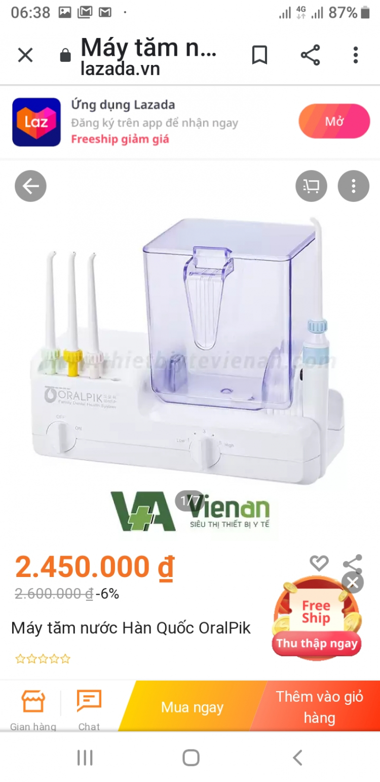 Review máy tăm nước Oralpik xài sướng quá