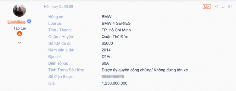 BMW 428i Grand Coupe bán lại bằng một nửa so với khi mua mới sau 5 năm sử dụng BMW 428i Grand Coupe bán lại bằng một nửa so với khi mua mới sau 5 năm sử dụng