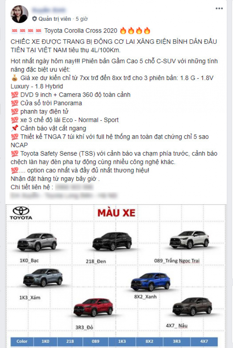 Toyota Corolla Cross bắt đầu nhận đặt cọc tại Việt Nam, giá khởi điểm chưa tới 800 triệu