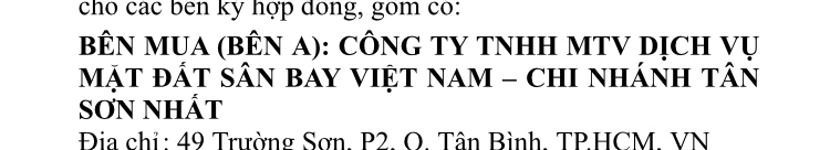 Xin hỏi địa chỉ chính xác sân bay Tân Sơn Nhất?