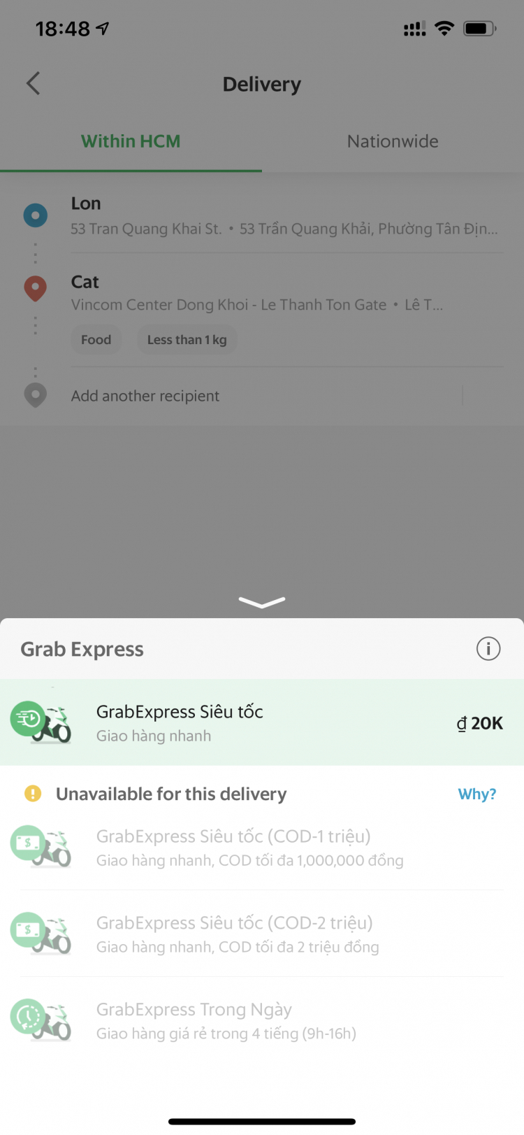 Vào grab express siêu tốc bị treo máy