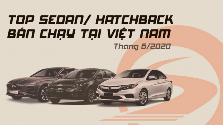 [Infographic] Top Sedan-Hatchback bán chạy tại Việt Nam tháng 6/2020: Honda City lập kỷ lục