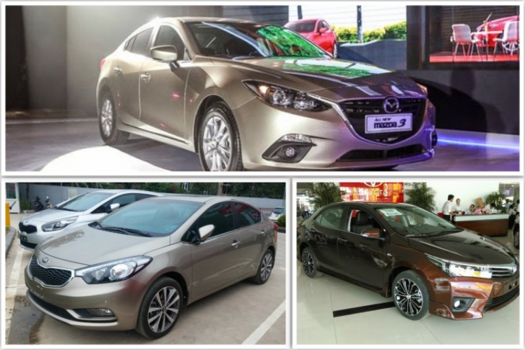 So sánh: Kia K3 – Toyota Altis – Mazda3 tại Việt Nam