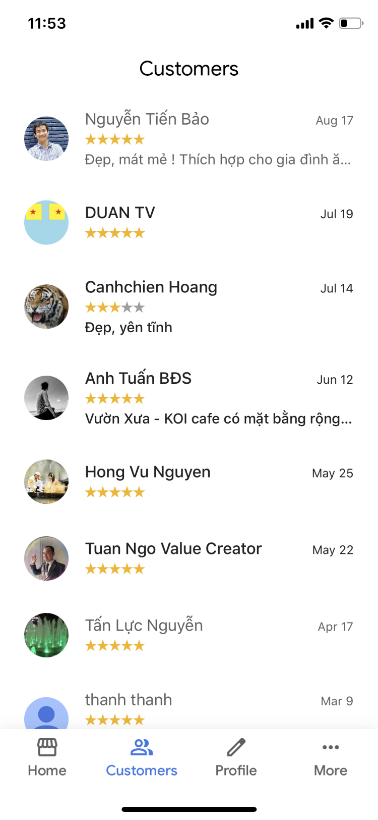 Hỏi về cập nhật tên quán, địa chỉ trên google