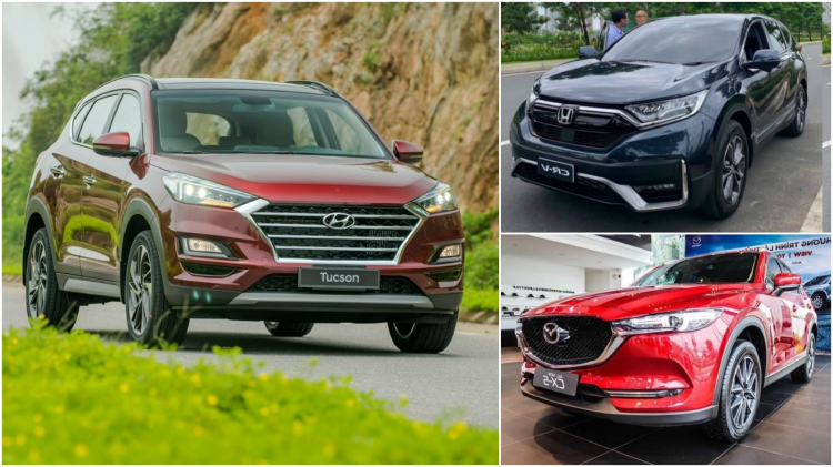 Mazda CX-5 thất thế trước Hyundai Tucson và Honda CR-V trong cuộc đua doanh số tại Việt Nam