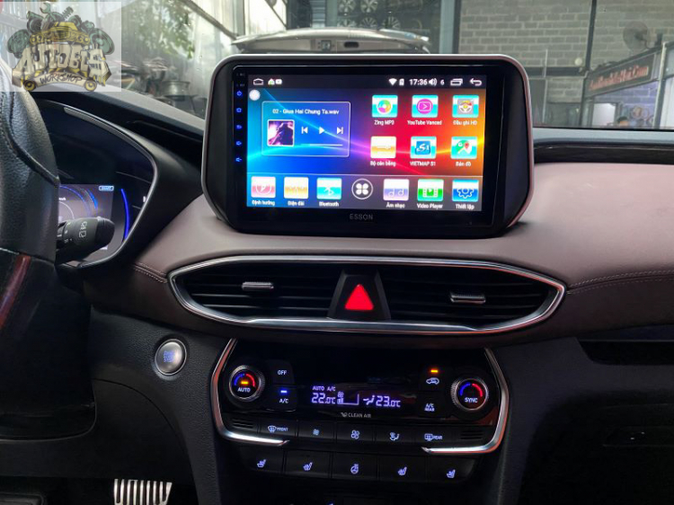 Nâng cấp đầu phát Android cho Hyundai Santafe 2020 và bộ sub zin theo xe.