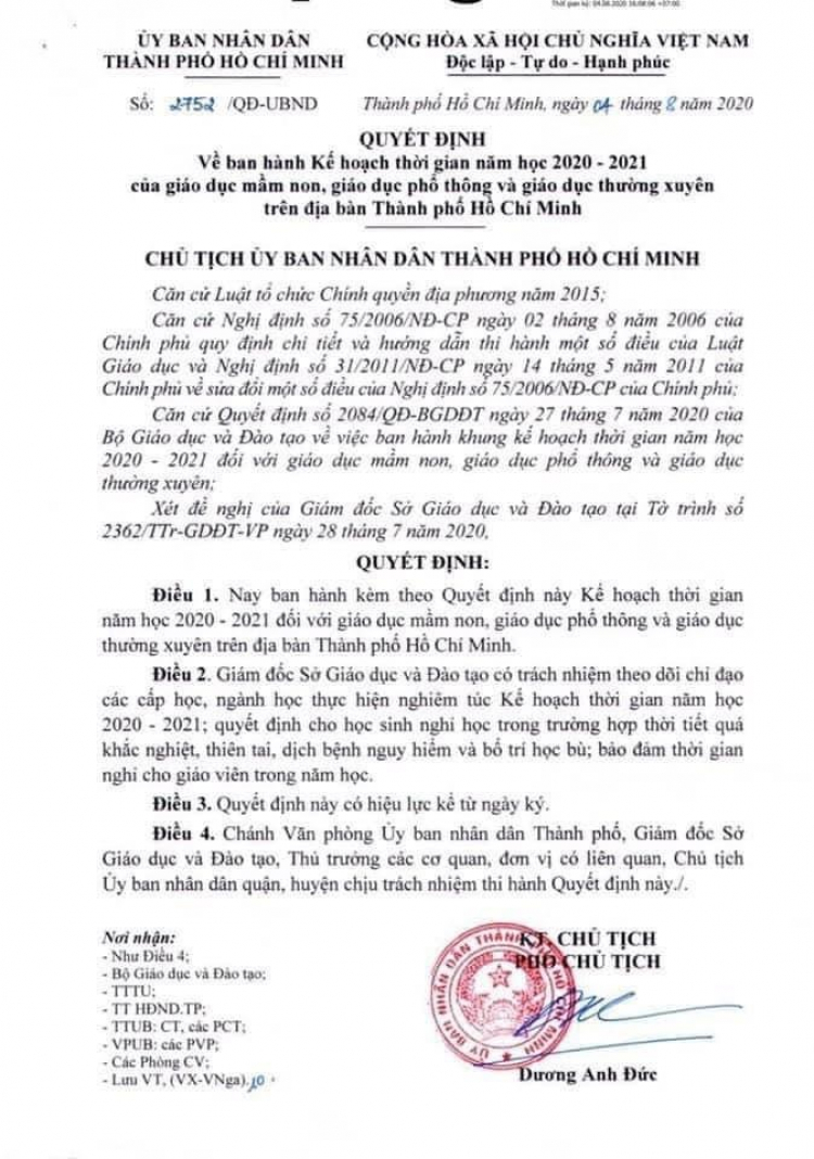 Khi nào khai giảng?.