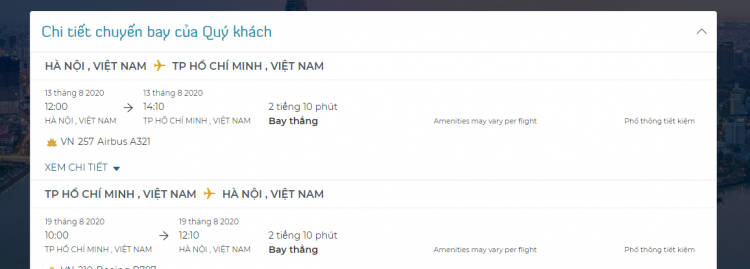 Cách đổi Thời gian bay của VNA (mua vé online) Cách đổi Thời gian bay của VNA (mua vé online)