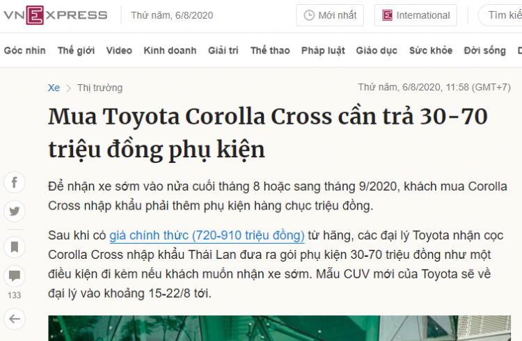 Cùng tầm giá 720 triệu, chọn Kia Seltos bản full hay Toyota Corolla Cross bản tiêu chuẩn?