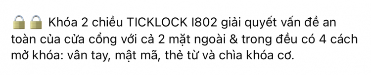 Ổ khóa vân tay Ổ khóa vân tay