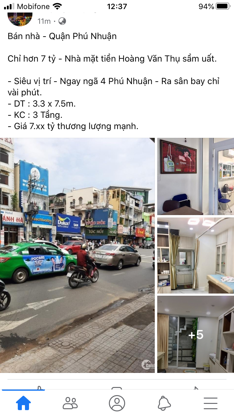 7-8ti có mua được nhà mặt tiền đường?