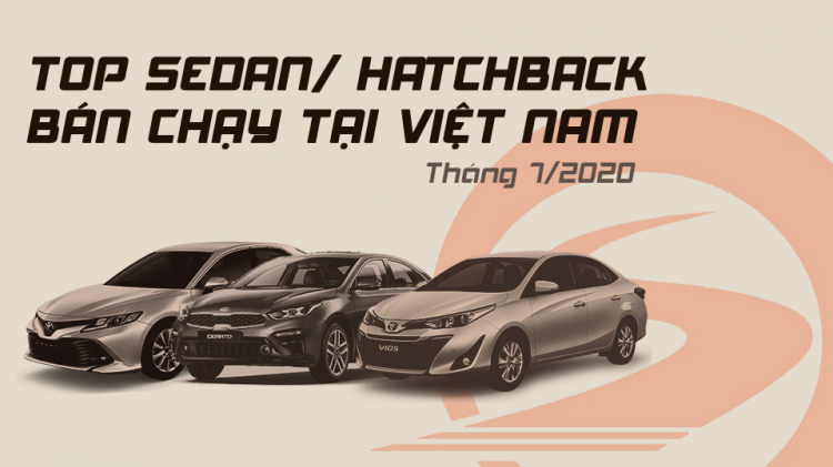 [Infographic] Top Sedan/Hatchback bán chạy tại Việt Nam tháng 7/2020: Vios và Camry vẫn là một thế lực