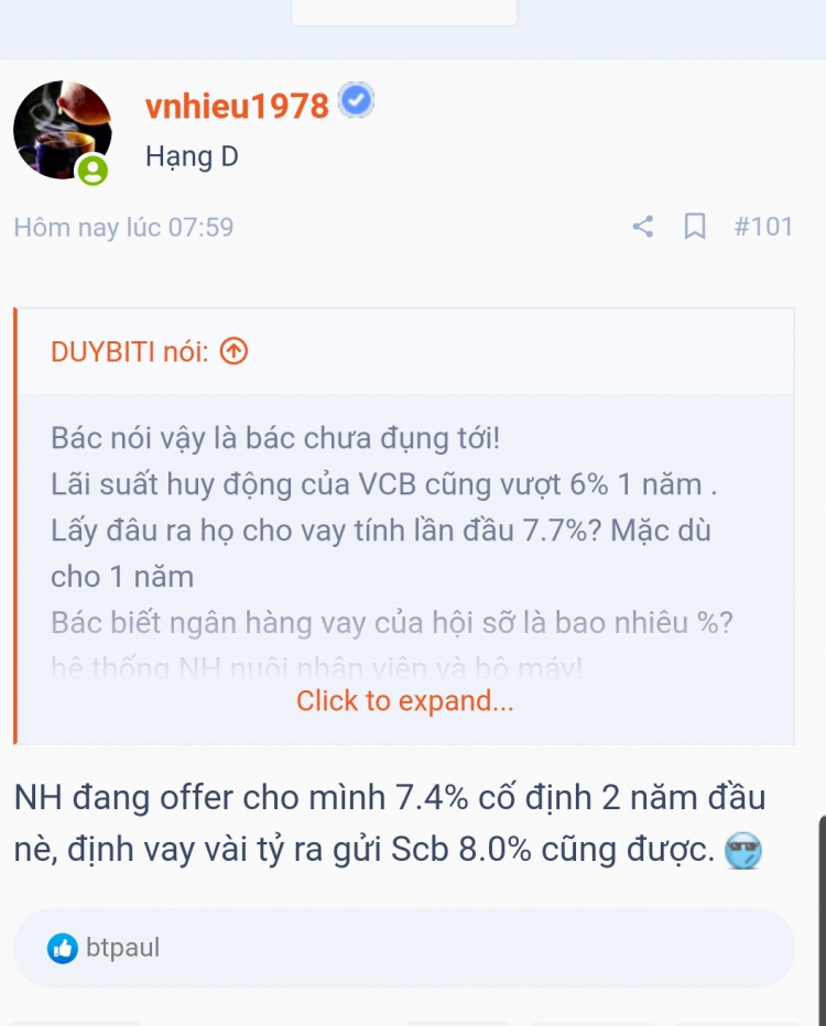 Hỏi về bảng tính lãi vay băng ạ