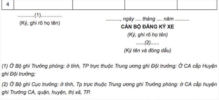 Các thủ tục để cấp lại giấy đăng kí xe máy bị mất