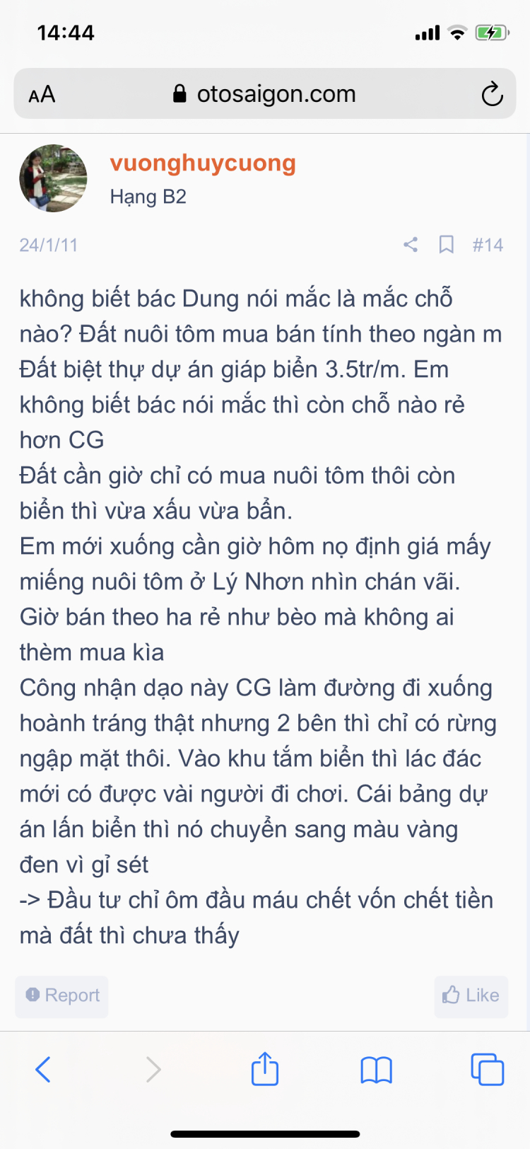 Cập nhật tình hình đất Huyện Cần Giờ