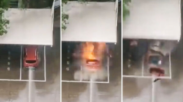 [Video] Xe điện đột nhiên phát nổ tại trạm sạc