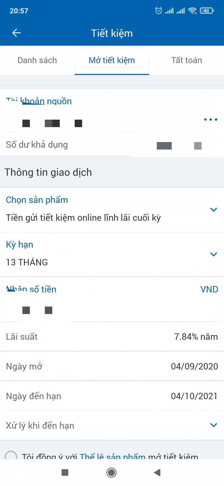 Gởi tiền SCB