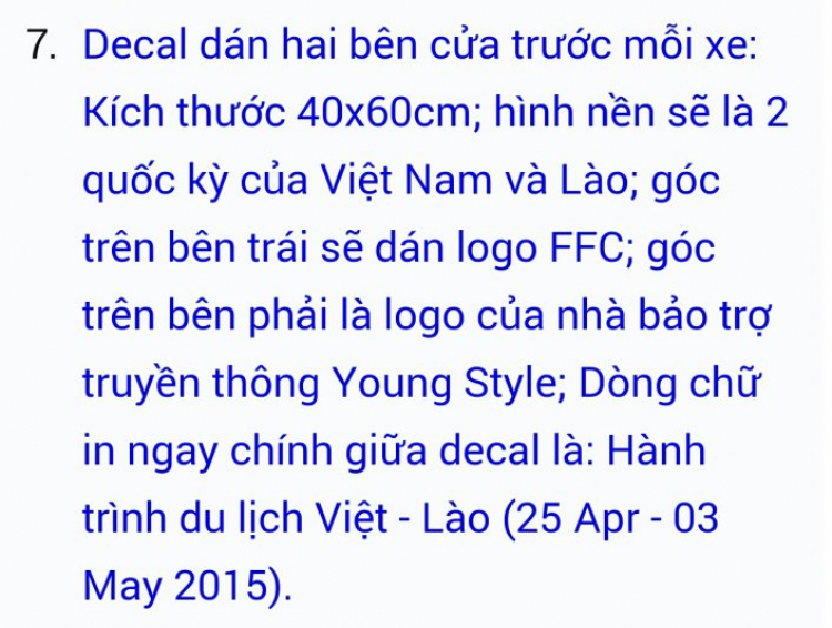 {FFC Challenger 2015}: CARAVAN VIỆT NAM - LÀO MỪNG NGÀY GIẢI PHÓNG 30/04/2015.