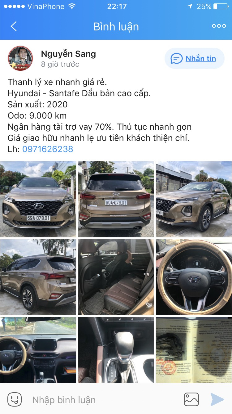 Có ai chán muốn nhượng Santafe mẫu 2019 2.2 full dầu ko??